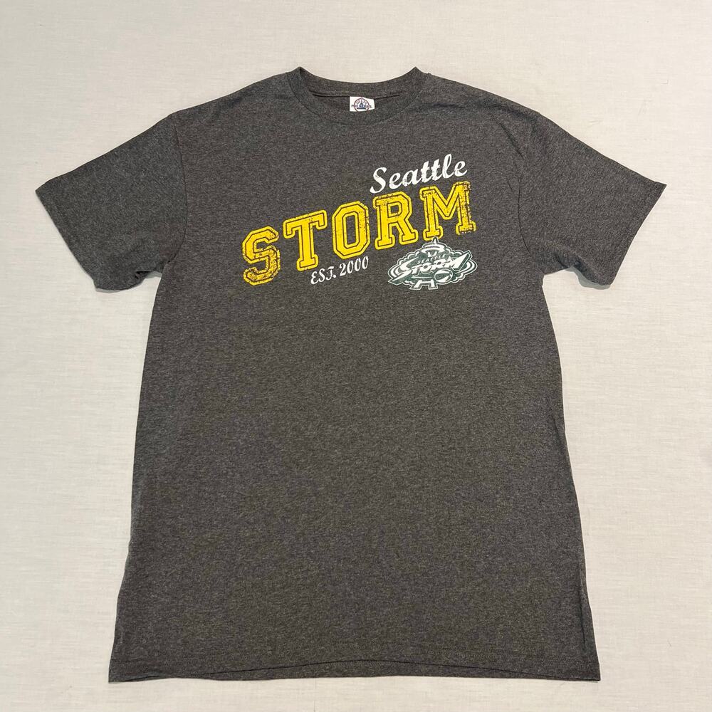 Seattle Storm WNBA T Shirt Delta Pro Weight Charcoal Gray Sz M